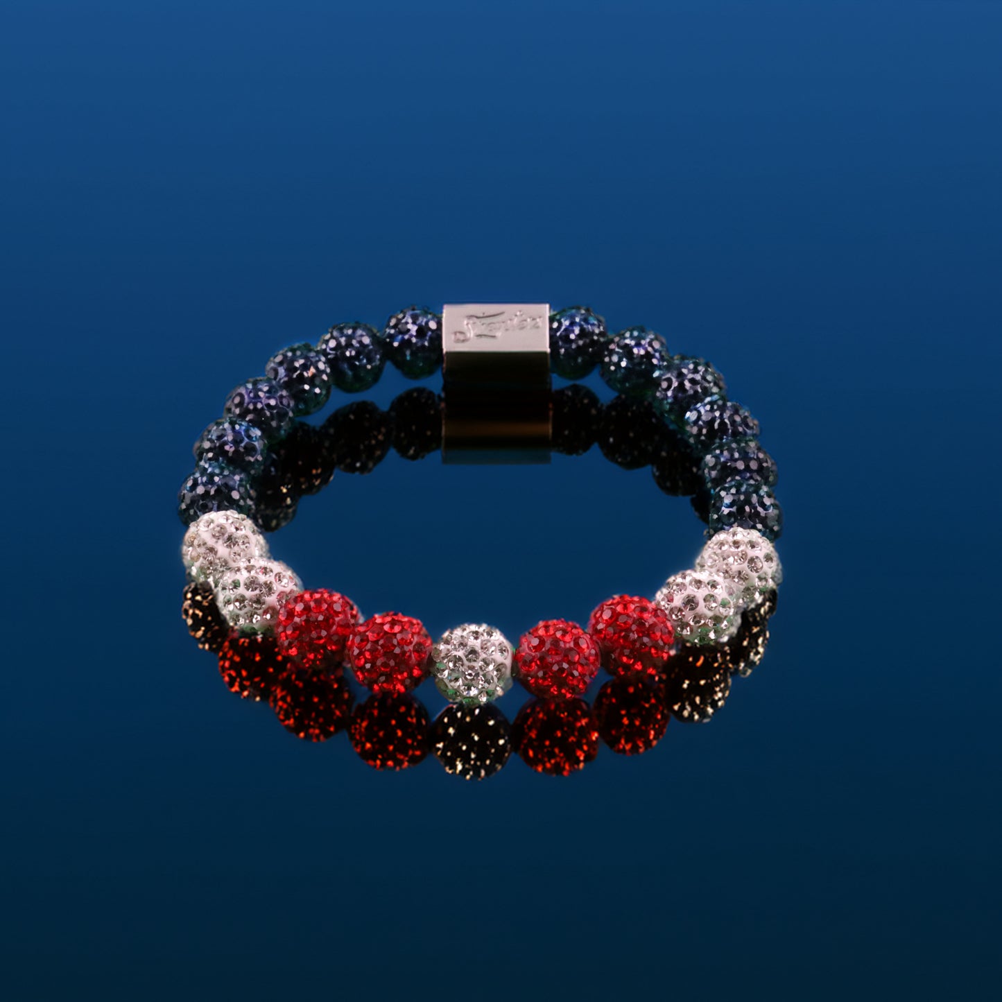 Navy Blue and Red Bracelet